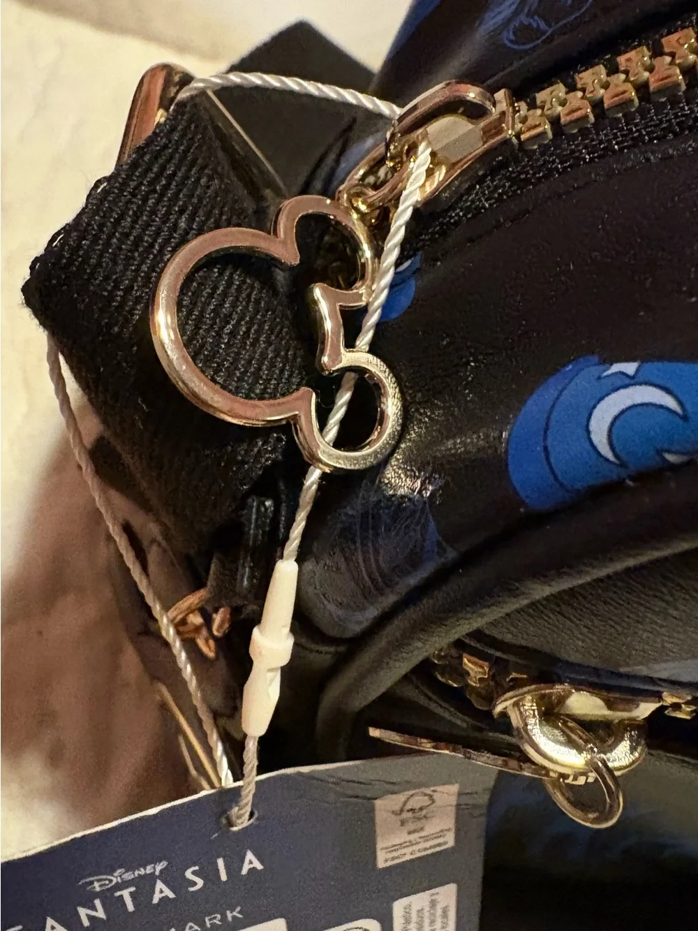 Disney Black & Blue Fantasia Mickey Crossbody Bag